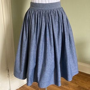 COPY - Trashy Diva Chambray Gathered Skirt